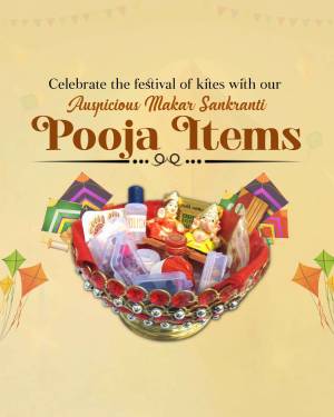 Makar Sankranti Pooja Thali with Kites