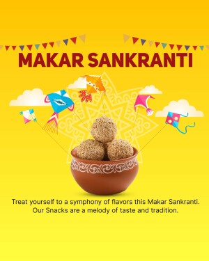 Makar Sankranti celebration with kites and traditional sweets