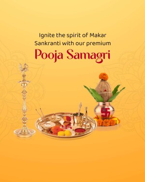 Pooja thali with traditional items for Makar Sankranti