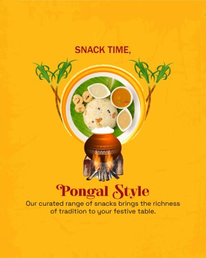 Pongal style snacks with traditional South Indian food