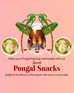 Pongal feast with traditional South Indian snacks and decorations