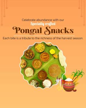Pongal Snacks arranged on a banana leaf with festive decorations