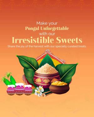 Pongal sweets with traditional decorations
