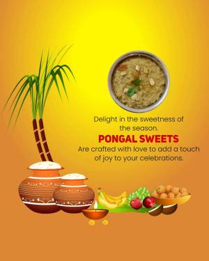 Pongal sweets with traditional decorations