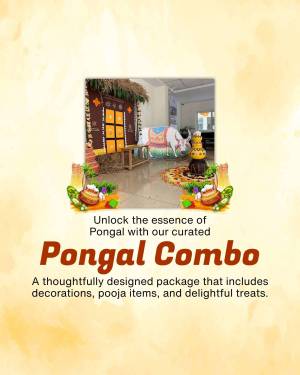 Pongal Combo with traditional decorations and treats