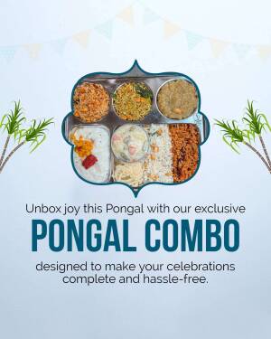 Traditional South Indian Pongal meal served on a silver platter with festive decorations.