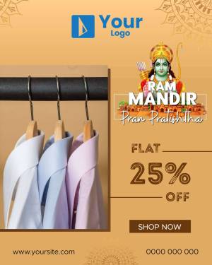 Ram Mandir Pran Pratishtha Sale - 25% Off on Clothing