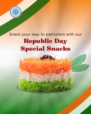 Republic Day themed snacks with Indian flag colors