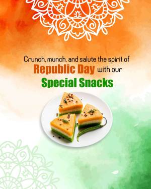 Republic Day themed snacks with Indian flag colors