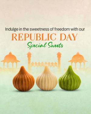 Republic Day sweets - Gulab Jamun, Laddu, and Barfi