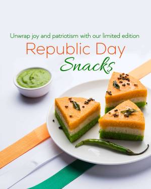 Republic Day themed Khakhra snacks with Indian flag colors