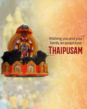 Thai Pusam Kavadi decoration with festive text