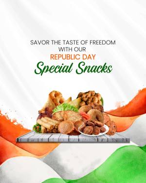Republic Day snacks platter with Indian flag colors