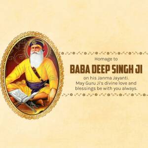 Baba Deep Singh Ji Janam Jayanti Poster For Pinterest