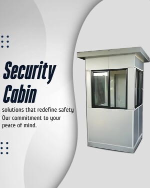 White security cabin with window, promoting safety and peace of mind.