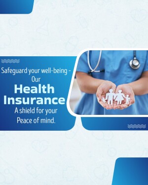 Image depicting health insurance with a doctor holding a family silhouette.