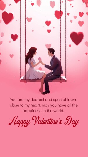 Valentine's Day Couple On A Swing Status Post For Instagram