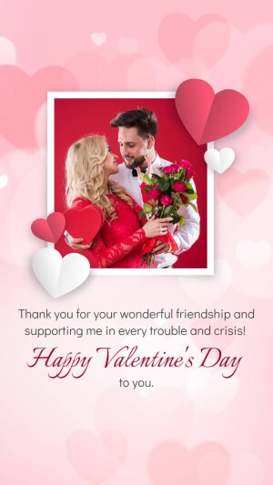 Valentine's Day Couple With Flowers Flyer For Threads