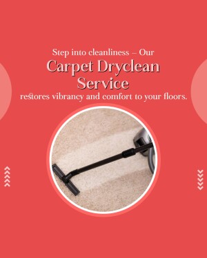 Image of carpet dry cleaning service with a vacuum cleaner on a carpet.