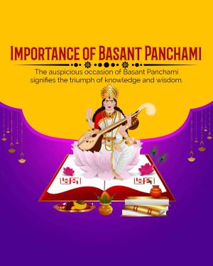 Image depicting Goddess Saraswati celebrating Basant Panchami