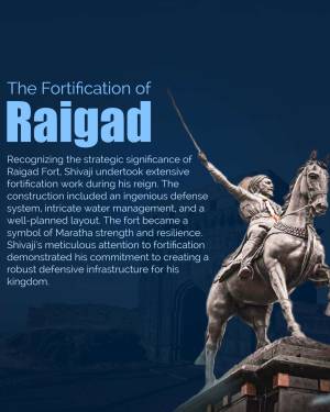 Statue of Shivaji Maharaj on horseback at Raigad Fort