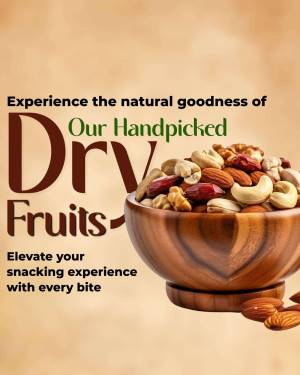 A wooden bowl filled with a variety of dry fruits and nuts.