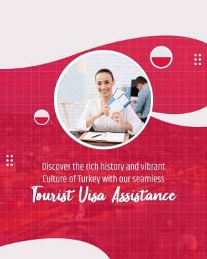 Woman holding documents with text promoting Turkey Tourist Visa Assistance