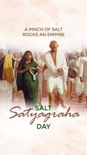 Satyagraha Day - A Pinch Of Salt Rocks An Empire Banner For LinkedIn