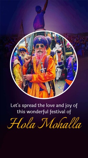 Holi Mohalla Celebration Creative Design For Facebook
