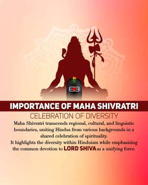 Image depicting Lord Shiva in meditation with text about Maha Shivratri