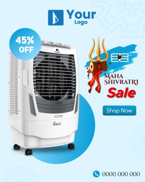 Air cooler with Maha Shivratri sale promotion