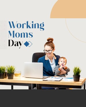A woman working on a laptop while holding her baby.