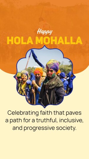 Happy Hola Mohalla Social Media Post For LinkedIn