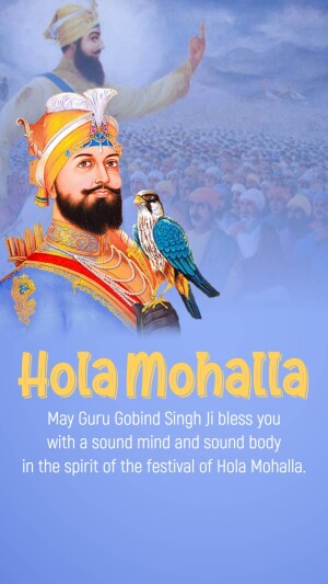 Hola Mohalla Greetings Flyer For Telegram