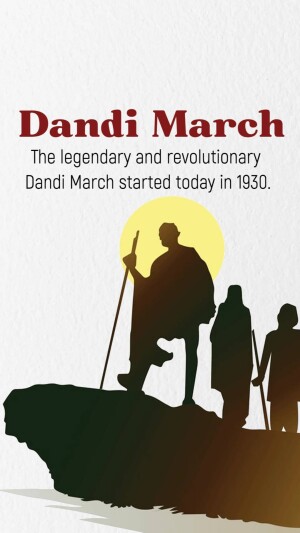 Dandi March Commemoration Banner For Snapchat