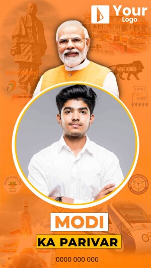 Profile picture featuring Narendra Modi and a young man with the text 'Modi Ka Parivar'
