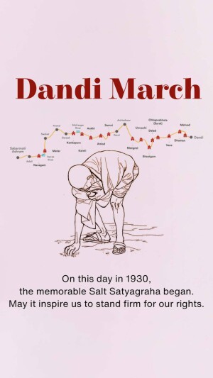 Dandi March Illustration Branding Post For Snapchat