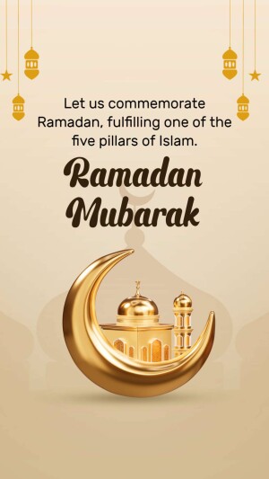 Ramadan Mubarak Greeting Design For Instagram