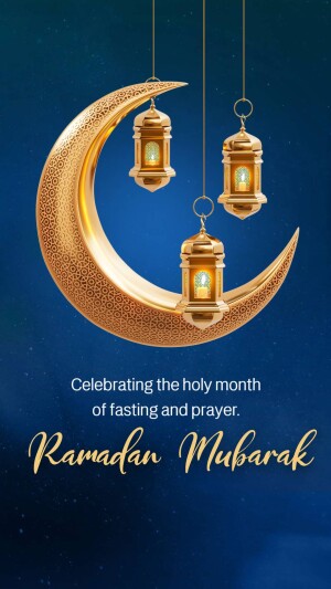 Ramadan Mubarak Greeting Flyer For Facebook