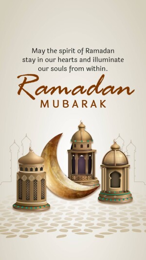 Ramadan Mubarak Greeting Design For Facebook