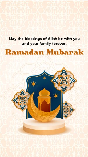 Ramadan Mubarak Greeting Design For Threads
