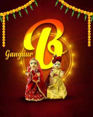 Gangaur Festival Image with Traditional Dolls