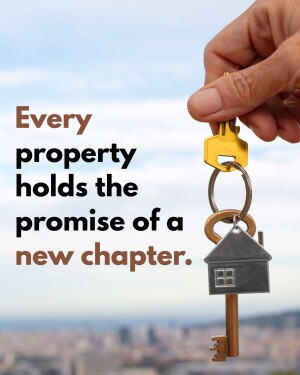 New Home, New Beginnings Poster For WhatsApp