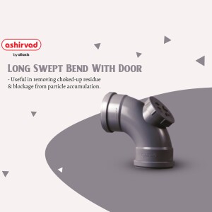 Ashirvad Long Swept Bend with Door - Plumbing Fitting
