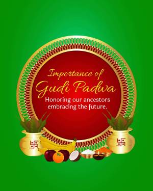 Gudi Padwa festival design with traditional elements
