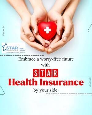 Hands cradling a red heart with a plus sign, representing health insurance.