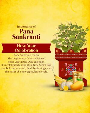 Pana Sankranti festival illustration with traditional elements