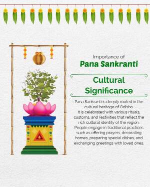 Illustration depicting the cultural significance of Pana Sankranti festival in Odisha