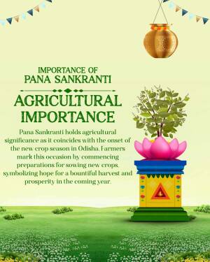 Pana Sankranti festival poster highlighting agricultural significance