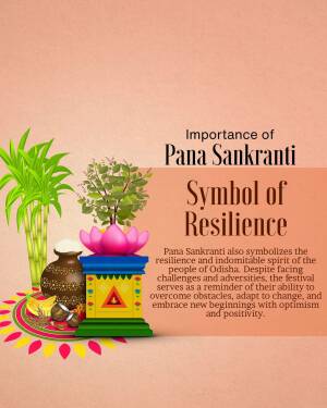 Pana Sankranti festival illustration with traditional elements